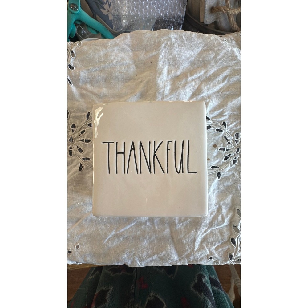 Rae Dunn inspirational saying-GRATEFUL & THANKFUL
